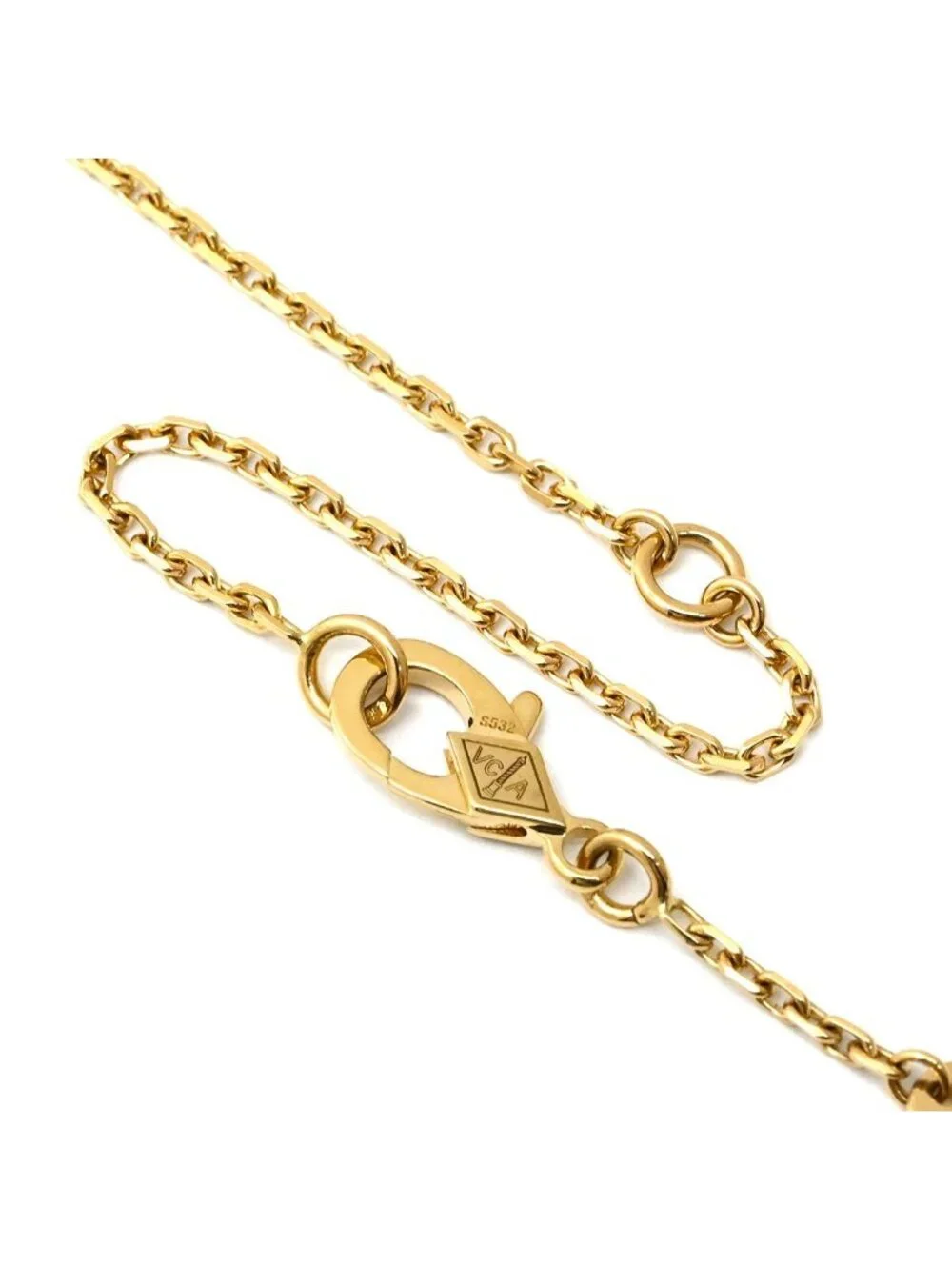 Van Cleef & Arpels Necklace Vintage Alhambra Blue Yellow Gold Limited Edition